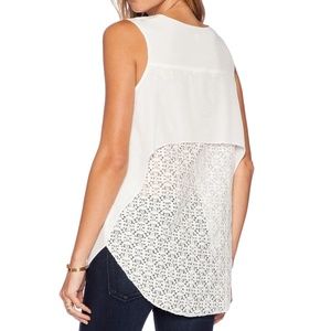 Derek Lam 10 Crosby Lace Back Silk Dressy Tank 4